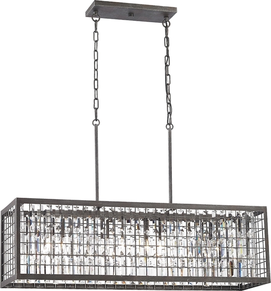chandelier for modern house ELK Lighting Chandelier Silverdust Iron Transitional
