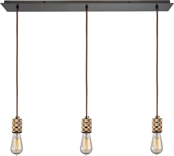hanging light design ELK Lighting Pendant Oil Rubbed Bronze, Polished Gold Modern / Contemporary