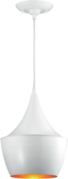 black and gold linear light fixture ELK Lighting Mini Pendant Gloss White, Silver Modern / Contemporary
