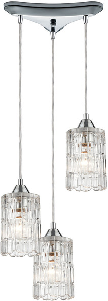pendant ceiling fan with light ELK Lighting Pendant Polished Chrome Modern / Contemporary