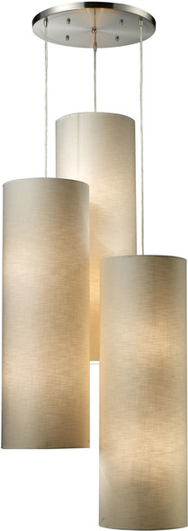 brass and glass globe pendant light ELK Lighting Pendant Satin Nickel Contemporary