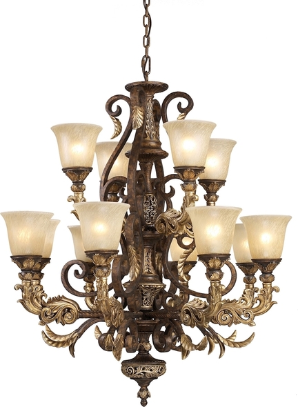 modern chandelier with shades ELK Lighting Chandelier Burnt Bronze Traditional