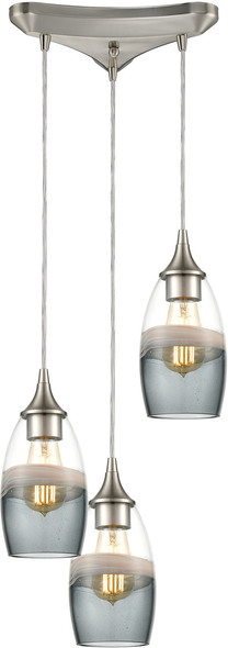 hanging lights for kitchen ceiling ELK Lighting Pendant Satin Nickel Modern / Contemporary
