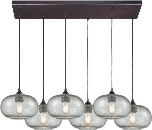 suspended light fittings ELK Lighting Mini Pendant Oil Rubbed Bronze Modern / Contemporary