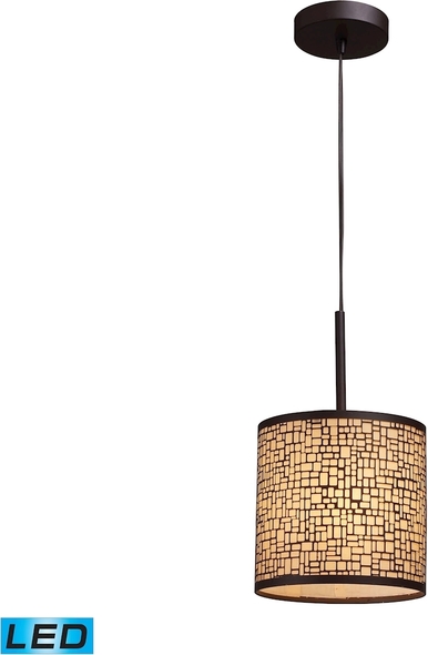 cool hanging light fixtures ELK Lighting Mini Pendant Aged Bronze Modern / Contemporary