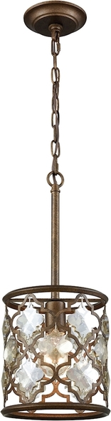 modern black pendant chandelier ELK Lighting Mini Pendant Weathered Bronze Traditional