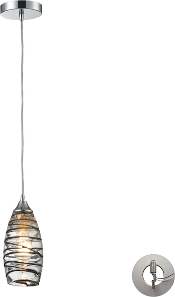 ceiling fan and pendant lights ELK Lighting Mini Pendant Polished Chrome Transitional