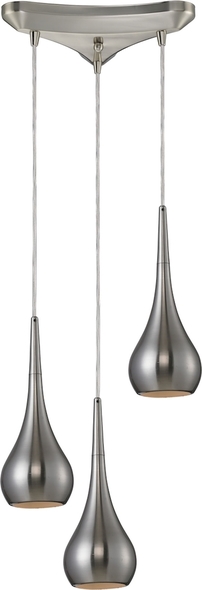 hanging lights for open kitchen ELK Lighting Mini Pendant Satin Nickel Modern / Contemporary
