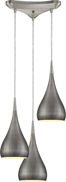 pendant lights for kitchen modern ELK Lighting Mini Pendant Satin Nickel Modern / Contemporary