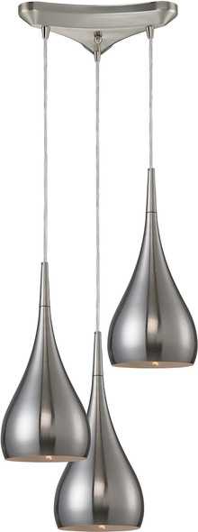 hanging shade lamp ELK Lighting Mini Pendant Satin Nickel Modern / Contemporary
