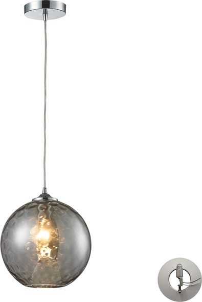 hanging pendant shade ELK Lighting Mini Pendant Polished Chrome Modern / Contemporary