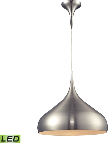 kitchen rattan pendant lights ELK Lighting Pendant Satin Nickel Modern / Contemporary