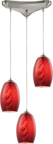 glass ceiling lamp shades ELK Lighting Mini Pendant Satin Nickel Transitional
