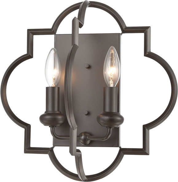 2 wall sconces ELK Lighting Sconce Oil Rubbed Bronze Transitional