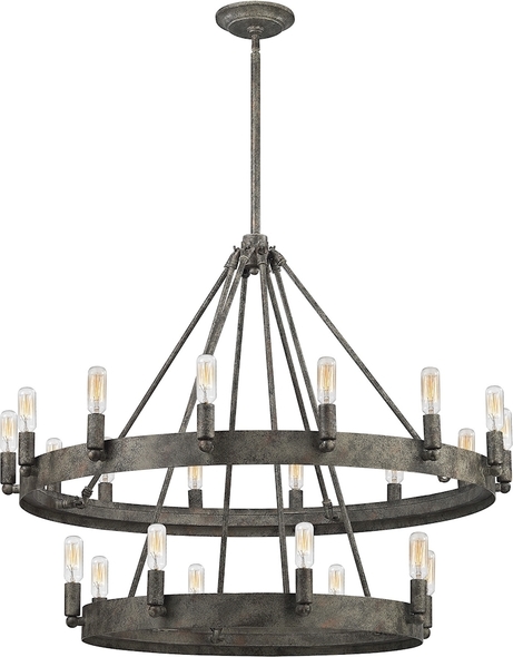 6 lamp pendant ceiling light ELK Lighting Chandelier Malted Rust Transitional