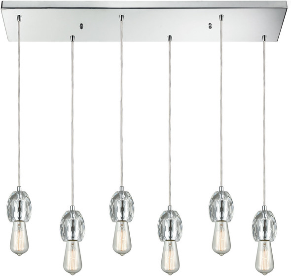 linear lights in ceiling ELK Lighting Mini Pendant Polished Chrome Modern / Contemporary