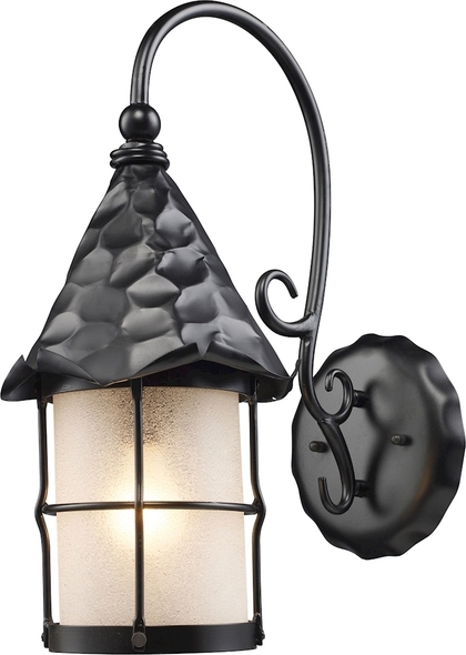 small led wall sconce ELK Lighting Sconce Matte Black Traditional