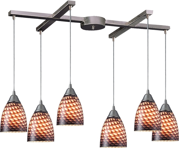 hanging ceiling light bulbs ELK Lighting Mini Pendant Satin Nickel Transitional