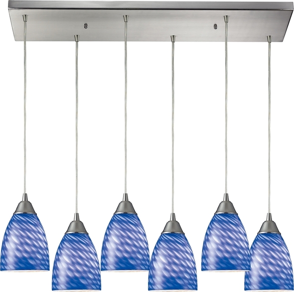glass lampshades for ceiling lights ELK Lighting Mini Pendant Satin Nickel Transitional