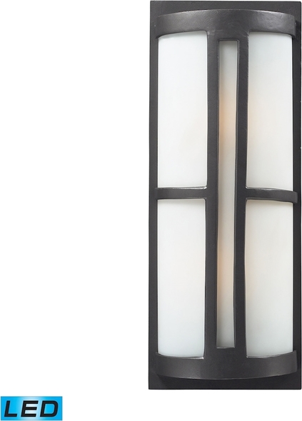 wood and glass wall sconce ELK Lighting Sconce Graphite Modern / Contemporary