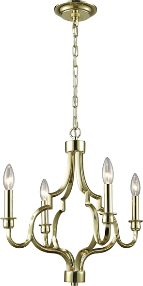 chandelier fan with remote ELK Lighting Chandelier Polished Gold Traditional
