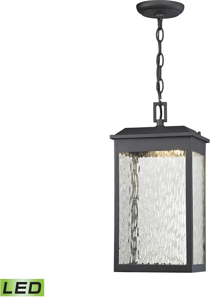 pendant lamps for kitchen ELK Lighting Hanging Textured Matte Black Transitional