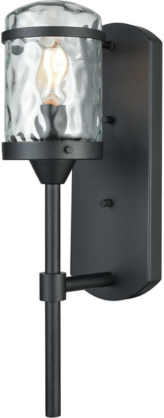 plug in candle wall sconce ELK Lighting Sconce Charcoal Black Transitional