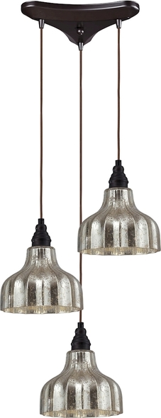 hanging lamp with cord ELK Lighting Mini Pendant Oiled Bronze Transitional