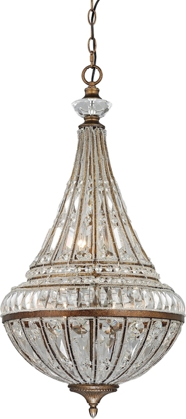 replace ceiling light with pendant ELK Lighting Pendant Mocha Traditional