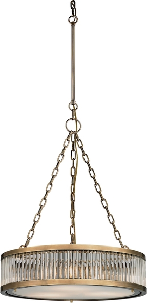 modern pendant lighting black ELK Lighting Pendant Aged Brass Transitional