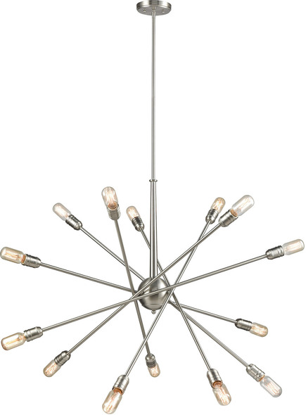 chandelier crystals for sale ELK Lighting Chandelier Satin Nickel Modern / Contemporary
