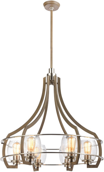 cool cheap chandeliers ELK Lighting Chandelier Light Wood, Satin Nickel Transitional