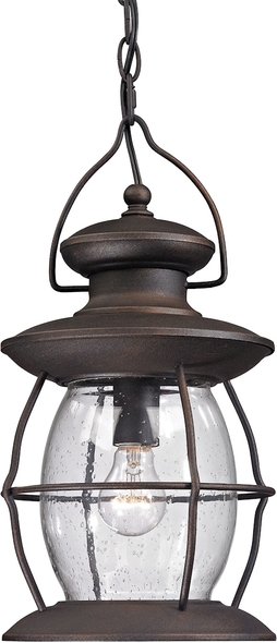 outdoor solar sconces ELK Lighting Hanging Weathered Charcoal Traditional
