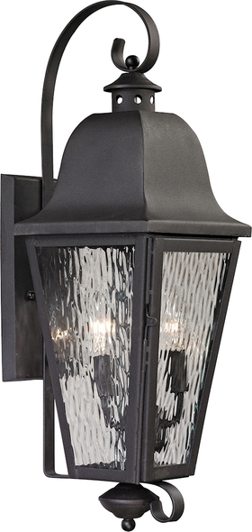 lamp post cover replacement ELK Lighting Sconce Charcoal Traditional