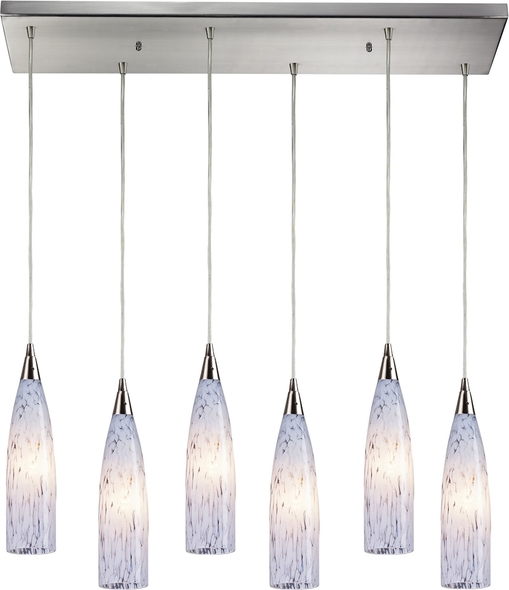 hanging light design ELK Lighting Mini Pendant Satin Nickel Transitional
