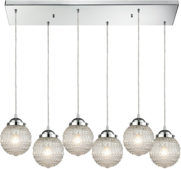 pendant light cluster chandelier ELK Lighting Mini Pendant Polished Chrome Modern / Contemporary