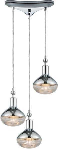 light globes for ceiling lights ELK Lighting Mini Pendant Polished Chrome Modern / Contemporary