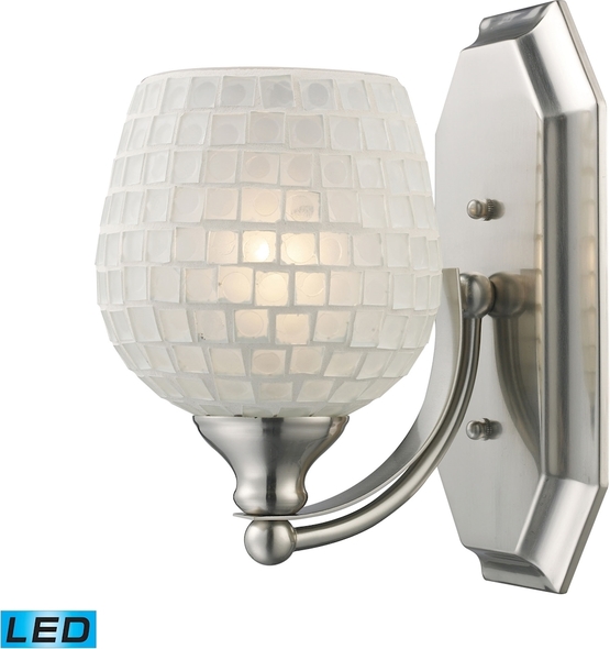 led lamp led ELK Lighting Vanity Light Satin Nickel Transitional