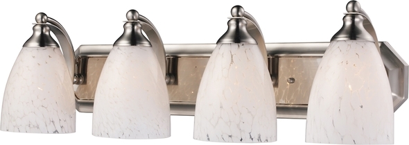 light bulb for bathroom ceiling light ELK Lighting Vanity Light Satin Nickel Transitional