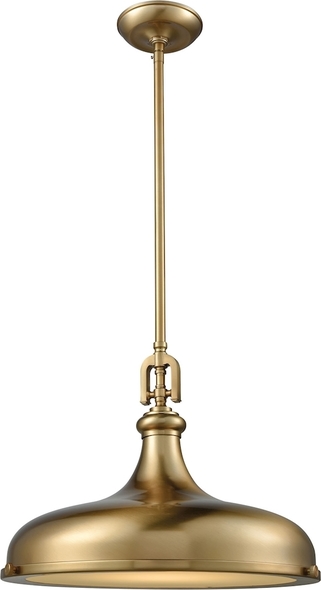 brass ceiling lantern ELK Lighting Pendant Satin Brass Transitional
