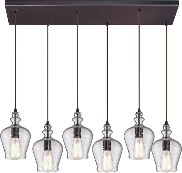 10 light crystal chandelier ELK Lighting Mini Pendant Oil Rubbed Bronze Transitional
