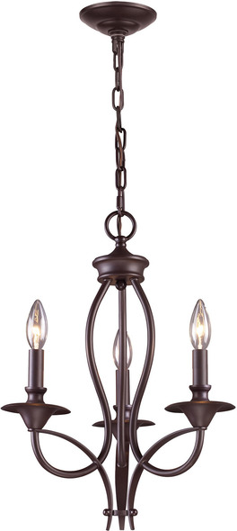 5 light chandelier modern ELK Lighting Chandelier Oiled Bronze Transitional
