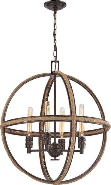 chandelier with real crystals ELK Lighting Chandelier Oil Rubbed Bronze Transitional