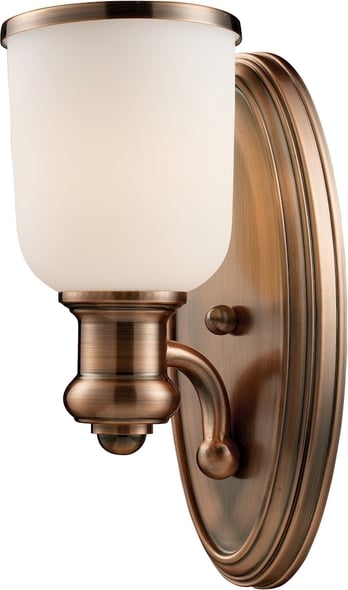 farmhouse plug in wall sconce ELK Lighting Sconce Antique Copper Transitional
