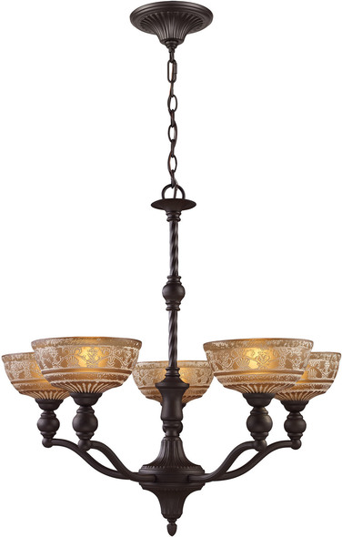 unique bedroom chandeliers ELK Lighting Chandelier Oiled Bronze Traditional
