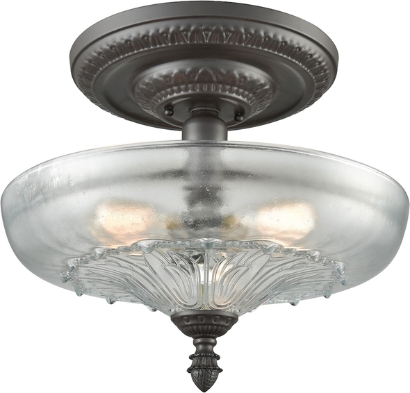 oil rubbed bronze can lights ELK Lighting Semi Flush Mount Oil Rubbed Bronze Traditional