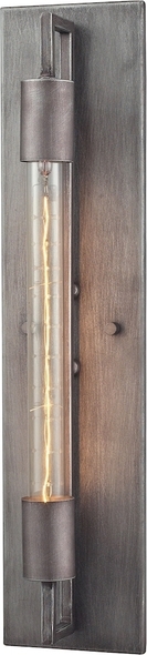 brass sconce with shade ELK Lighting Sconce Weathered Zinc Modern / Contemporary