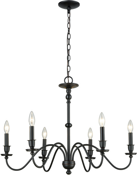 cheap small chandeliers for bathrooms ELK Lighting Chandelier Matte Black Traditional