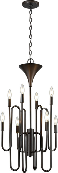 lamp pendant ceiling light ELK Lighting Chandelier Oil Rubbed Bronze Modern / Contemporary