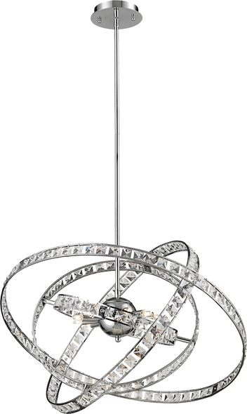 lamp chandelier for home ELK Lighting Chandelier Chrome Modern / Contemporary